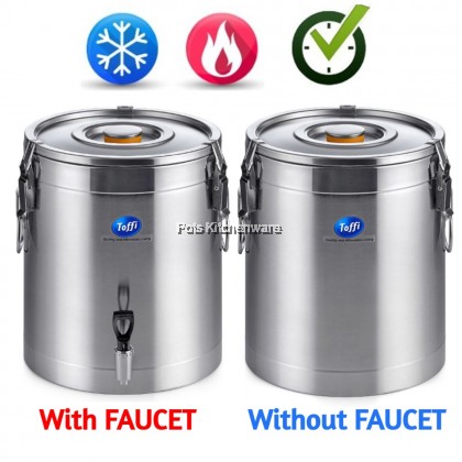 Toffi 21L/33L Stainless Steel Insulated Airtight Thermal Food Container Soup Carrier Drink Dispenser Bekas Makanan Tahan Panas 大容量保温桶 - B2000M