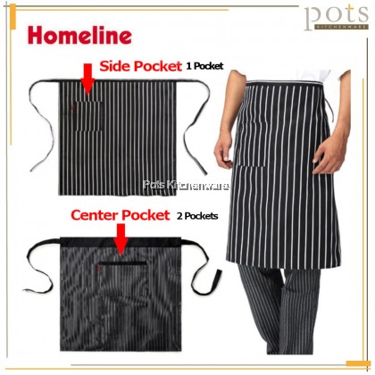 Homeline Half Length Half Body Restaurant Chef Apron Bistro Barista Waiter Waitress Apron 线条厨房围裙- L0226