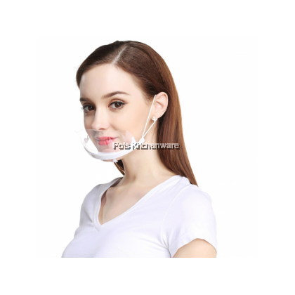 10 Pcs Anti-fog Plastic Transparent Mask Mouth Mask Topeng Plastik 餐饮卫生口罩 - PL697