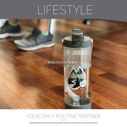 Relax BPA Free Tritan Water Bottle Tumbler with Straw Carry Handle Air Botol 水罐 (1400ml/1800ml) - D7218 Relax BPA Free Tritan Water Bottle Tumbler with Straw Carry Handle Air Botol 水罐 (1400ml/1800ml) - D7218