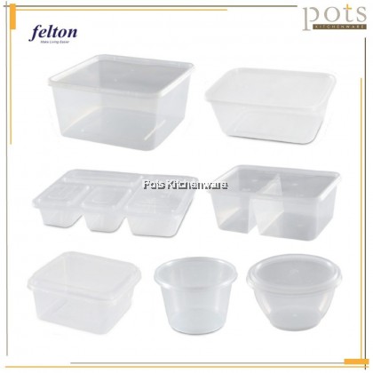 Felton BPA Free Plastic Round Rectangle Square Disposable Take Away Food Container