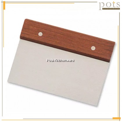 Stainless Steel Dough Cutter Pastry Scraper with Wooden Handle Pemotong Adunan 木柄不锈钢切面刀 - K17911