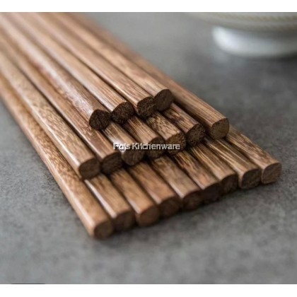 10 Pairs Chicken Wing Wood Red Sandalwood Natural Chopstick 天然木筷子
