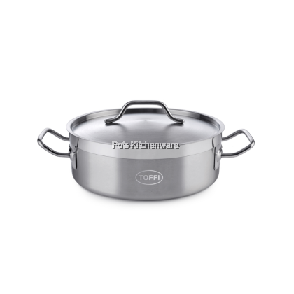 TOFFI 3 Layers Stainless Steel Casserole Pot 2 Handle with Lid- C5500