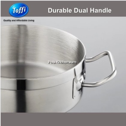 TOFFI 3 Layers Stainless Steel Casserole Pot 2 Handle with Lid- C5500