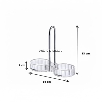 2pcs Plastic Condiment Holder/ Pemegang Perasa
