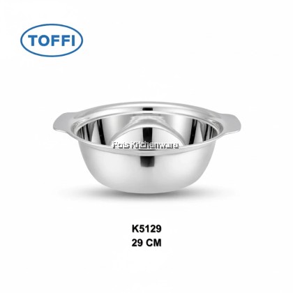 Toffi SUS201 Stainless Steel Bowl Basin Strainer Colander with handle- K5100