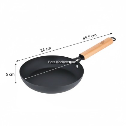 Ringo Home Premium Nitrided Iron Black Steel Wok / Frypan | No Coating | Fast Heating | Compatible with All Stovetops Ringo Home Premium Nitrided Iron Black Steel Wok / Frypan | No Coating | Fast Heating | Compatible with All Stovetops