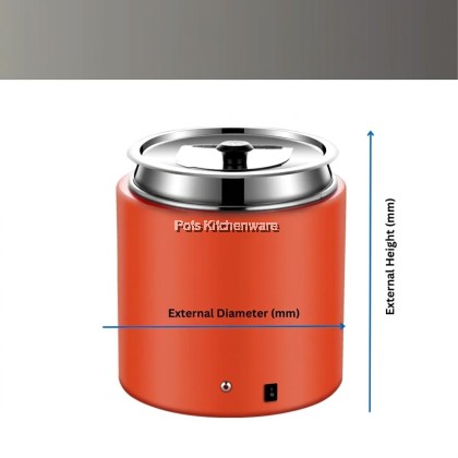 5 Stars Hotel Grade Stainless Steel Electric Soup Warmer 11L Periuk Pemanas Sup 商用不锈钢保温汤桶BE4510 5 Stars Hotel Grade Stainless Steel Electric Soup Warmer 11L Periuk Pemanas Sup 商用不锈钢保温汤桶BE4510