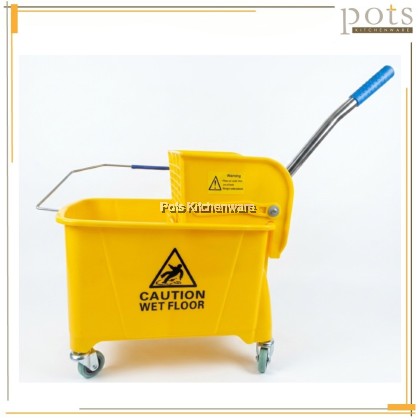 20L Mop Bucket with wringer & roller Baldi mop dengan pemerah手压式家用商用榨水车P00-S2020