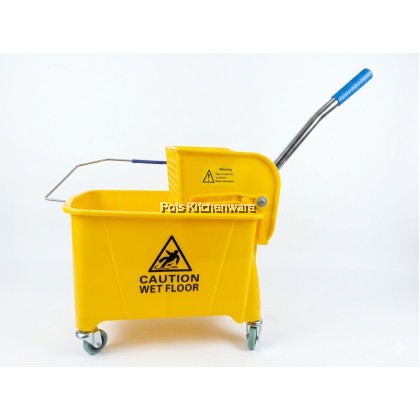 20L Mop Bucket with wringer & roller Baldi mop dengan pemerah手压式家用商用榨水车P00-S2020