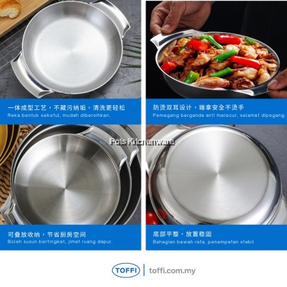 Stainless Steel Hot Pot Dual Handle Cooking Steamboat Pot Periuk HotPot Keluli Tahan Karat不锈钢双耳火锅-C7200