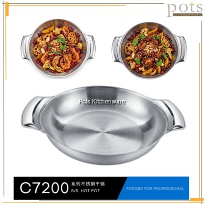 Stainless Steel Hot Pot Dual Handle Cooking Steamboat Pot Periuk HotPot Keluli Tahan Karat不锈钢双耳火锅-C7200