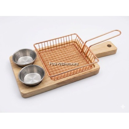 Creative French Fries Serving Set "Set hidangan kentang goreng  实木薯条篮 -W00-B902081M