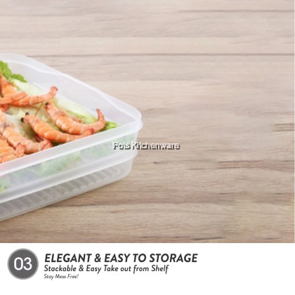 Elianware BPA Free Transparent Fridge Freezer Food Containers Bekas Makanan食品容器-PEL-1490M