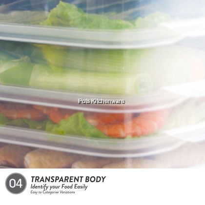 Elianware BPA Free Transparent Fridge Freezer Food Containers Bekas Makanan食品容器-PEL-1490M