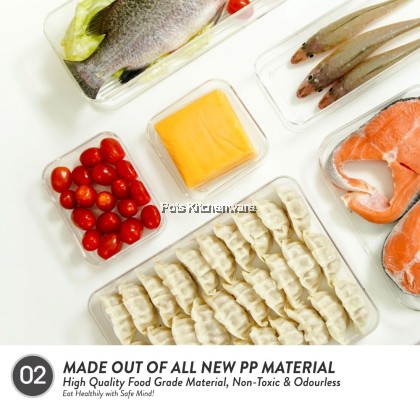 Elianware BPA Free Transparent Fridge Freezer Food Containers Bekas Makanan食品容器-PEL-1490M