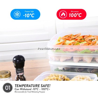 Elianware BPA Free Transparent Fridge Freezer Food Containers Bekas Makanan食品容器-PEL-1490M