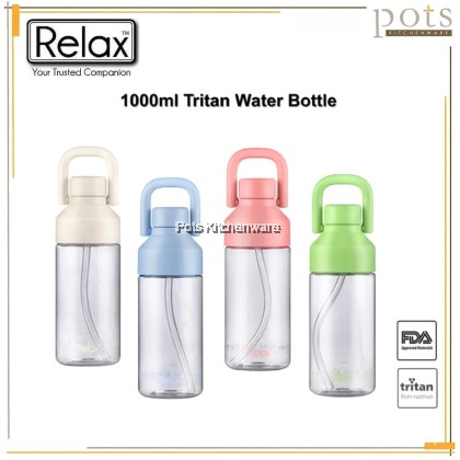 RELAX 1000ml Tritan BPA Free With Straw Drinking Colorful Water Bottle Botol Air 水壶 - PRL-D8010M RELAX 1000ml Tritan BPA Free With Straw Drinking Colorful Water Bottle Botol Air 水壶 - PRL-D8010M