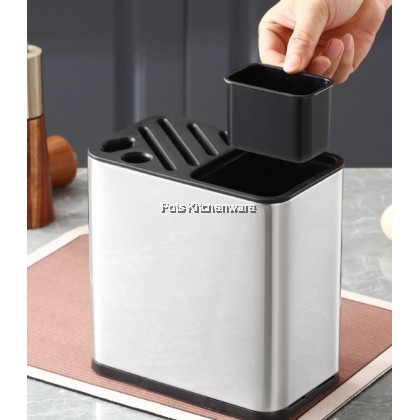 High Quality Stainless Steel Knife Tool Holder Rak Pisau 不锈钢刀架-S00-B6825