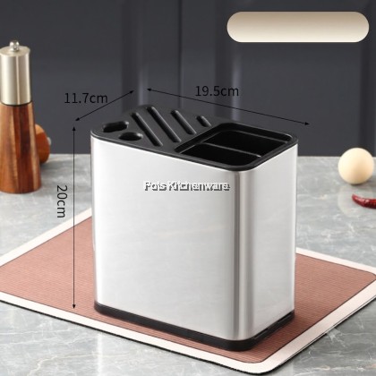 High Quality Stainless Steel Knife Tool Holder Rak Pisau 不锈钢刀架-S00-B6825