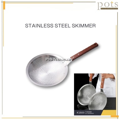 Stainless Steel Skimmer Cooking Strainer Long Handle Frying Skimmer Senduk Penapis Keluli Tahan Karat(24 - 30cm)不锈钢漏勺-S00-K1500M Stainless Steel Skimmer Cooking Strainer Long Handle Frying Skimmer Senduk Penapis Keluli Tahan Karat(24 - 30cm)不锈钢漏勺-S00-K1500M