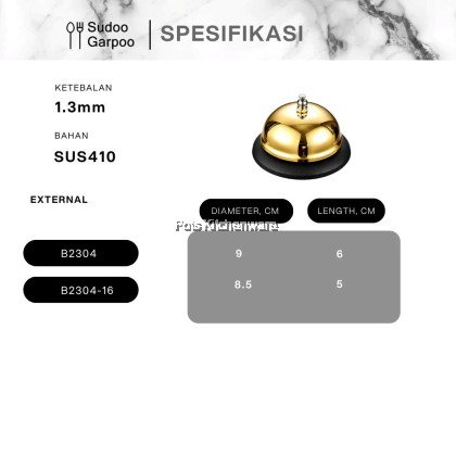 Stainless Steel Silver/Gold Call Bell Service Bell Restaurant Call Bell Loceng Panggilan Keluli Tahan Karat 桌铃B2304 Stainless Steel Silver/Gold Call Bell Service Bell Restaurant Call Bell Loceng Panggilan Keluli Tahan Karat 桌铃B2304
