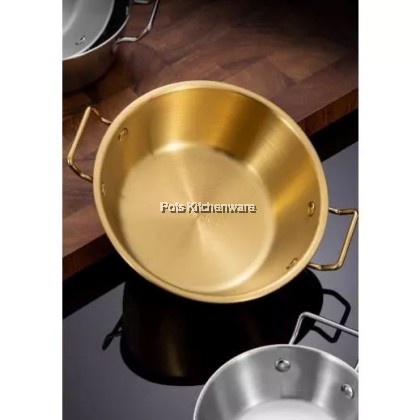 Korean Style Stainless Steel Gold Snack Bowl Double Handle | Mangkuk Emas Hidangan Dessert Buah | 韩式不锈钢金色小吃双耳碗