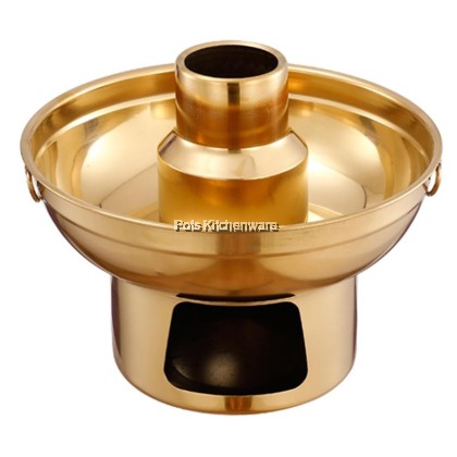 Stainless Steel Gold Hot Pot Dessert Milk Tea Hot Pot Periuk Panas Keluli Tahan Karat untuk Dessert 甜品奶茶火锅-S00-B901100